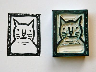 cute kitty Print Making Designs, Eraser Stamp, Linoleum Print, Linocut Printmaking, Lino Art, Hand Carved Stamps, Stamp Carving, Linocut Art, Handmade Stamps