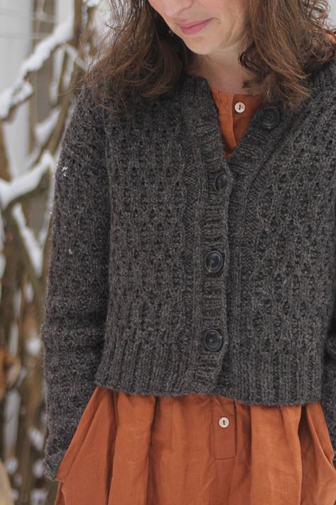 Cable Cardigan Knitting Patterns, Aran Weight Yarn, Cable Cardigan, Honeycomb Pattern, Knitwear Fashion, Cardigan Pattern, Simple Lines, Knitting Inspiration, To Shine