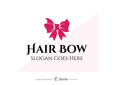 Hair Bow Logo by Zarla Bow Logo, Logo Maker, Free Logo, Hair Bow, Creative Professional, Global Community, Hair Bows, Logo Design, ? Logo