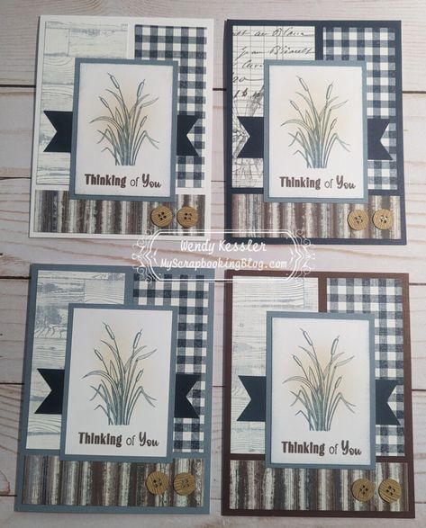 The Good Life - My Scrapbooking Blog #ctmh #cards #cardmaking #thinkingofyou #masculine #harvestblessings #C1989 Ctmh Sympathy Cards, Ctmh The Good Life, Close To My Heart Cards Stamp Sets Ideas, Close To My Heart Cards, Harvest Blessings, Ctmh Cards, Friendship Cards, Heart Cards, Scrapbook Page Layouts