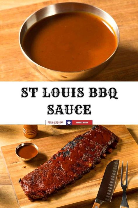 St. Louis Barbecue Sauce St Louis Bbq Sauce Recipes, St Louis Recipes, How To Make Barbecue Sauce, Grilled Ribs, Barbecue Sauces, Dinner Sunday, Bbq Sauce Homemade Easy, Best Sauce Recipe, Homemade Bbq Sauce Recipe