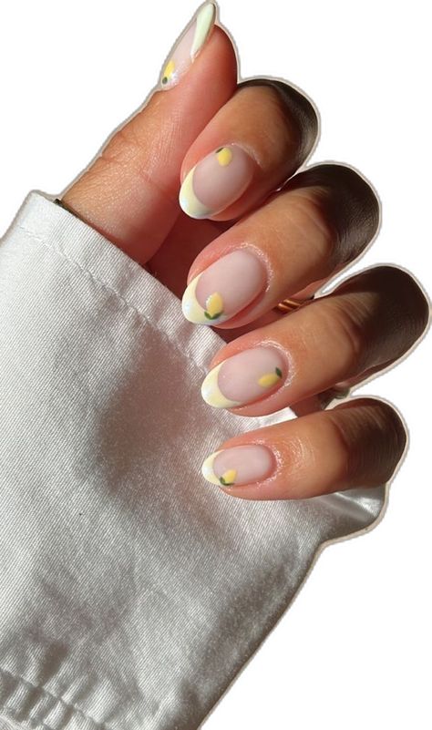 Italy Themed Nails, Acrylic Claws, Italy Nails, Lemon Nails, Nails Care, White French Tip, Simple Gel Nails, Nails Accessories, Classic Nails