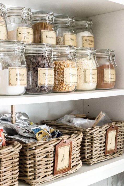 Mason jar pantry storage