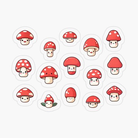 Get my art printed on awesome products. Support me at Redbubble #RBandME: https://www.redbubble.com/i/sticker/Cute-funny-mushrooms-stickers-set-by-Baart72/153983450.O9UDB?asc=u Mushroom Stickers Aesthetic, Cute Stickers Mushroom, Funny Mushroom, Sticker Mushroom, Mushrooms Stickers, Cottagecore Sticker Sheet, Mushroom Meme Funny, Plastic Stickers, Stickers Set