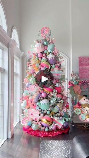 96K views · 23K reactions | Candyland is so popular this year I wanted to share my favorite version I ever did 2 years ago- although you haven’t seen this years yet 🤭, I am saving tree #12 for last. I think you will be very surprised!! Guesses?
10’ @kingofchristmas flocked King 🌲
#christmas #christmasdecor #christmasdecorating #candyland #pastelchristmas #pinkmas #pinkchristmas | SAMI RICCIOLI Save Trees, Trees Christmas, Seasonal Decorations, Xmas Decorations, Pink Christmas, Gingerbread House, Diy Christmas, Christmas Trees, Christmas Diy