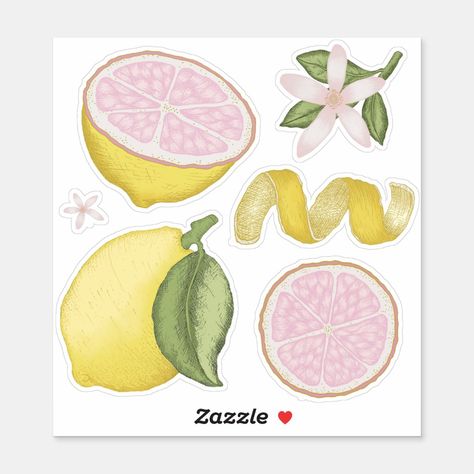 Citrus Cookies, Kitchen Vinyl, Lemon Lemonade, Pink Lemonade, Gift Wrapping Supplies, Sticker Labels, Lemonade, Kids Birthday, Craft Party