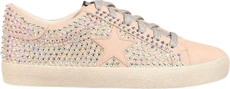 Pink Suede Shoes, White Star, Star Sneakers, Rhinestone Designs, Pink Suede, Top Design, Suede Shoes, Soft Suede, The Pink