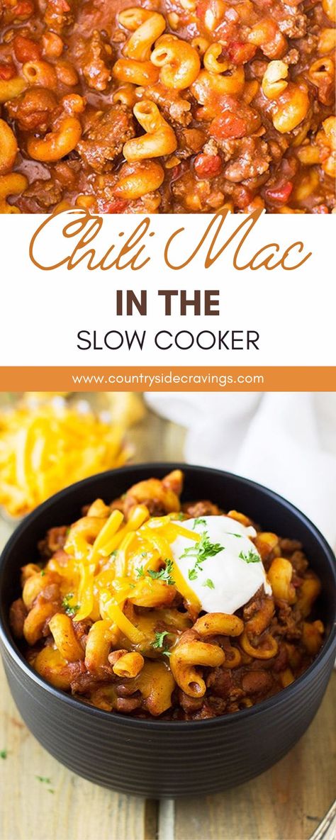 I love a good one pot meal that doesn’t require fancy ingredients! This Chili Mac in the Slow Cooker is just that and it’s a long time reader favorite! Lately, things have been sort of crazy and the last thing I want to do is have a sink full of dishes from trying to make a 15 step dinner. No thanks! Chili Mac Recipe Easy, Slow Cooker Chili Mac, Sink Full Of Dishes, Slow Cooker Chilli, Chili Mac Recipe, Slow Cooker Ground Beef, Slow Cooker Dinner Recipes, Easy Crockpot Dinners, Chili Recipe Crockpot