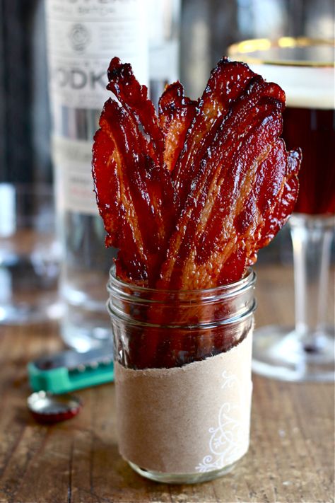 Maple Candied Bacon, Clever Carrot, Maple Candy, Candied Bacon, Bacon Recipes, In A Jar, Dijon, Cayenne, Sangria