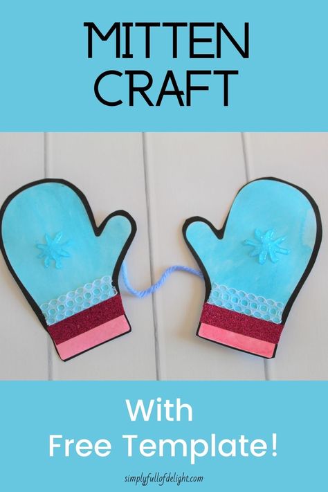 Looking for a fun Winter Preschool Craft? This Mitten Craft is super easy and versatile as you can color or paint it! With the free mitten template, it makes an easy arts and crafts idea for kids! Mitten Crafts, Mittens Craft, Mitten Template, Mitten Craft, Easy Mittens, Cards Making Ideas, Mittens Template, Winter Crafts Preschool, Winter Activities Preschool