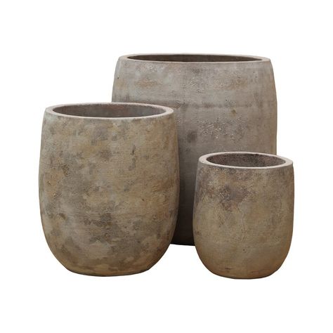 Millwood Pines Dovenby 3 - Piece Terracotta Pot Planter Set | Wayfair French Country Modern, Terracotta Bowl, Ship Decor, Lexington Home, Country Modern, Terracotta Pot, Small Planter, Large Planters, Kathy Kuo Home