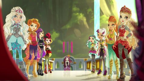 Ever After High Dragon Games Dragon Games Ever After High, Eah Dragon Games, Ever After High Dragon Games, Madeline Hatter, Ashlynn Ella, Descendants 1, Lizzie Hearts, Raven Queen, Cartoon Series