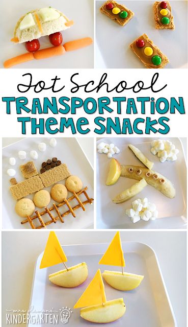 Are you doing a tot school transportation theme? We finally finished up our transportation themed activities this week and had a lot of fun with all the different modes of transportation we explored. **This post contains affiliate links for your convenience. View our full disclosure policy here.** Here were our plans for Transportation Week: And here … Stem Activities Transportation, Transportation Cooking Preschool, Preschool Theme Transportation, Transportation Themed Snacks, Transportation Themed Food, Transportation Snacks For Preschool, Transportation Theme Preschool Science, Transport Theme Preschool, Things That Go Preschool