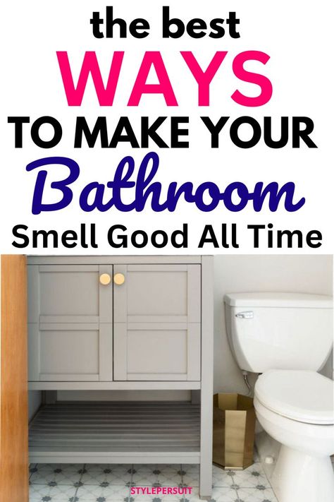 Maintaining a fresh-smelling bathroom is essential for a pleasant and inviting environment. Click to explore the 11 hacks to help you make your bathroom smell good all the time: Smelly Bathroom, Men Overall, Bathroom Smells, Diy Cleaning Hacks, Bad Odor, Laundry Hacks, House Smells, Diy Cleaning Products, Guest Bathroom