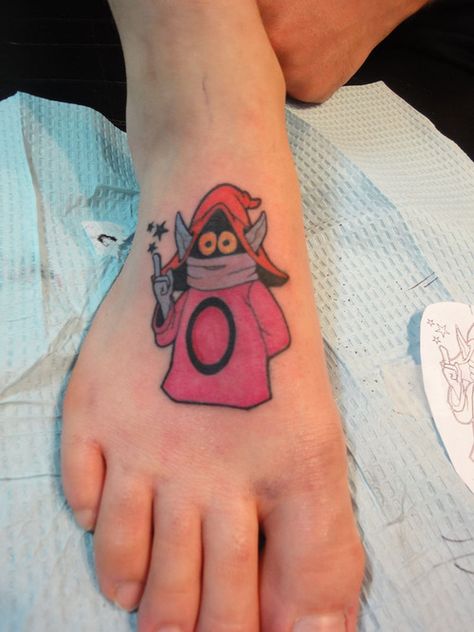 orko!!! Masters Of The Universe Tattoo, Mech Tattoo, The Universe Tattoo, Universe Tattoo, Cartoon Tattoos, Masters Of The Universe, S Tattoo, Picture Tattoos, Paw Print Tattoo