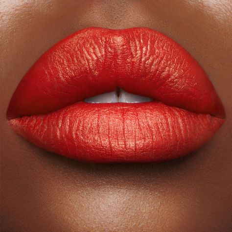 Fame Flame: Chilli Red Matte Lipstick | Charlotte Tilbury Hot Red Lipstick, Red Orange Lipstick, Holiday Lipstick, Revolution Lipstick, Charlotte Tilbury Matte Revolution, Hollywood Beauty, Coral Lipstick, Metallic Lipstick, Metallic Lips