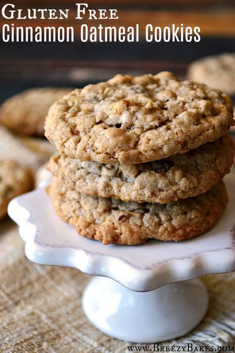 Gluten Free Cinnamon Spiced Old Fashioned Oatmeal Cookies Spiced Old Fashioned, Gf Biscuits, Gf Deserts, Christmas Confections, Old Fashioned Oatmeal Cookies, Cinnamon Oatmeal Cookies, Gluten Free Oatmeal Cookies, Moms Recipes, Gluten Free Cinnamon