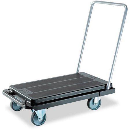 Deflect-O Heavy-Duty Platform Cart, 500lb Capacity, Black, Multicolor