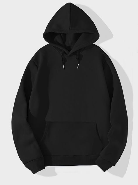 Men's Solid Color Long Sleeve Drawstring Pullover Hoodie,For Outdoor S – Kkboxly™ Winter Hoodies, Plain Color, Oversized Pullover, Cool Hoodies, Workout Sweatshirt, Hooded Pullover, Casual Pullover, Long Sleeve Sweatshirts, Hoodie Print