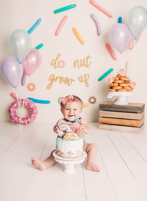 Donut Theme Photoshoot, Half Birthday Donut Theme, Half Way To One Donut Theme, Half A Dozen Donuts For 6 Months, Sweet One Photo Shoot, Sweet 6 Months, Donut Photoshoot, 1/2 Birthday, 2nd Birthday Photos