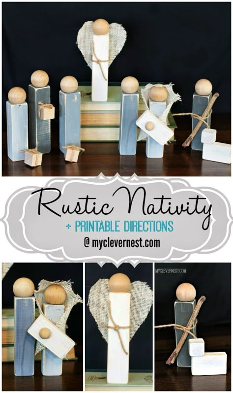 Rustic Nativity, Christmas Family Feud, Diy Nativity, Nativity Sets, Nativity Scenes, Nativity Crafts, Christmas Nativity Scene, Christmas Wood Crafts, Peg Doll