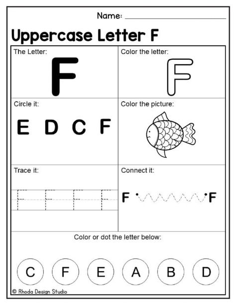 Letter F Coloring Pages Letter F Lesson Plan Preschool, Letter F Tracing Free Printable, Letter F Printables Free, Letter F Worksheets Kindergarten, F Coloring Pages, Letter F Activities, December Lessons, Alphabet Worksheets Kindergarten, Preschool Lesson Plans