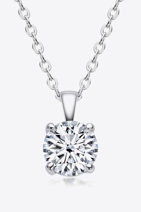 Experience timeless beauty with 925 Sterling Silver 1 Carat Moissanite Chain-Link Necklace. ✨A touch of elegance at LOVCIA. 💎 Discover more at https://lovcia.com #Lovcia #LovciaJewelry #GiftsForWomen #Necklaces #NecklacesForWomen #Women'sNecklaces #PersonalStyle #JewelryForWomen #JewelryForGirls #GiftForHer #GiftForLove #SterlingSilverNecklaces #TimelessElegance #LOVCIAShine #925SterlingSilver Moissanite Chain, Chain Link Necklace Silver, Ghost Mannequin, Picture Style, Stylish Necklace, Moissanite Jewelry, Message Jewelry, Solitaire Pendant, 925 Sterling Silver Chain