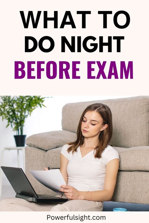 What To Do Night Before Exam Before An Exam, Night Before Exam, Before Exam, Pass Your Exams, Study Effectively, Daily Life Hacks, Mentally Strong, Exam Preparation, Good Grades