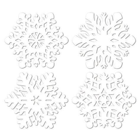 Snowflake Silhouette, Snowflake Cutouts, Christmas Cutouts, Silhouette Christmas, Snowflake Decorations, Office Christmas, Christmas Party Supplies, White Snowflake, Christmas Snowflakes