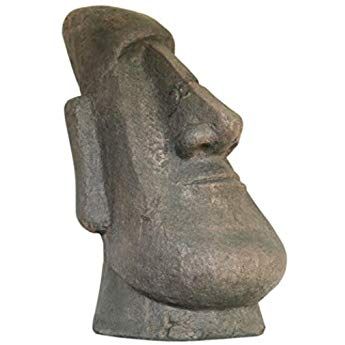 Statue Face, Easter Island Heads, Head Stone, Stone Statue, Head Statue, Uk Garden, Easter Island, Stone Statues, Cast Stone