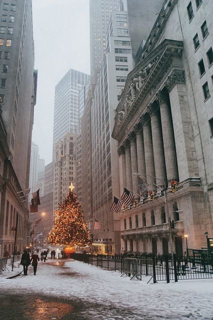 Snowy City, New York Noel, New York Winter, Nyc Christmas, Image Nature, Nyc Life, New York Aesthetic, New York Life, Christmas Feeling