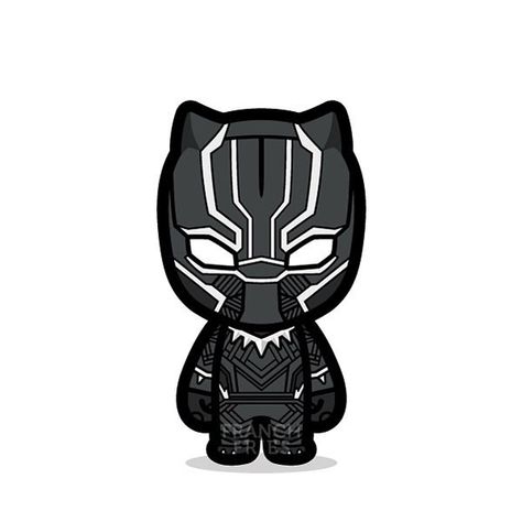 Marvel Cartoon Drawings, Black Panther Suit, Panther Character, Black Panther Drawing, Black Panther Character, Baby Marvel, Chibi Marvel, Avengers Cartoon, Baby Superhero