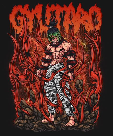 Gyutaro from the anime Kimetsu no yaiba demon slayer for t-shirts Demon Slayer Graphic Design, Demon Slayer T Shirt Design, T Shirt Print Design Graphics Anime, Demon Slayer Tshirt Design, Demon Slayer Gyutaro, Gyutaro Demon Slayer, Demon Slayer Tshirt, Demon Slayer Design, Psd Boxers