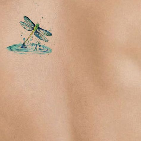 Charmed Tattoos, Watercolor Dragonfly Tattoo, Tattoo Dragonfly, Dragonfly Watercolor, Small Dragonfly Tattoo, Trending Tattoos, Dragonfly Tattoo Design, Skin Tattoo, Watercolor Dragonfly