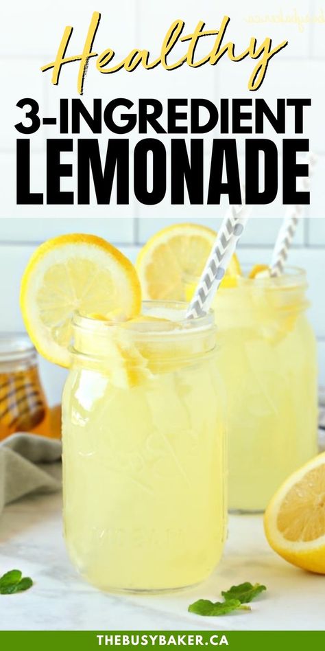 This is a healthy 3-ingredient lemonade recipe. A delicious homemade all-natural summer drink that’s free of refined sugars & made with only 3 simple ingredients. This lemonade is sweetened with honey so it is free of refined sugar, and it is easy to make in minutes on a hot summer day. Healthy Lemonade Recipe, Sugar Free Lemonade Recipe, Easy Lemonade Recipe, Healthy Lemonade, Sugar Free Lemonade, Alcoholic Punch Recipes, Lemonade Punch, Homemade Lemonade Recipes, Frozen Lemonade