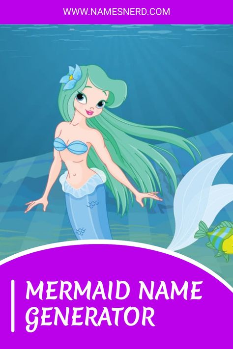 This mermaid name generator will create names suitable for both mermaids and mermen. It’s perfect for role-playing or fiction writing. Names For Mermaids, Mermaid Name Generator, Fairy Name Generator, Fairy Names, Mermaid Names, Names For Girls, Create Name, Fantasy Mermaid, Mermaids And Mermen