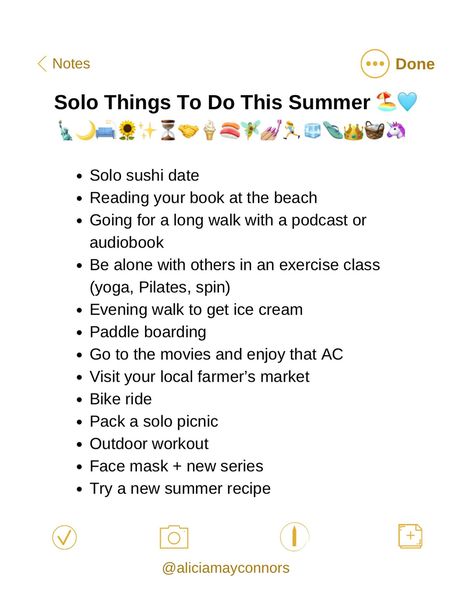 in the spirit of spending more solo time this summer while Ryan is away (lucky for me, I actually enjoy spending time by myself, but I do miss him on weekends 😉), I thought I’d make a list of things I’ve done, am doing, or plan on doing! another thing I plan to do is start planning our next trip. 🌍 . . . #solosummer #summerplans #solotrip #solotravel #summer2024 #todolists Things To Do By Myself Ideas, Things To Do For Myself, Solo Summer, Solo Vacation, Solo Activities, Things To Do Alone, Make A List, Miss Him, Summer Plans