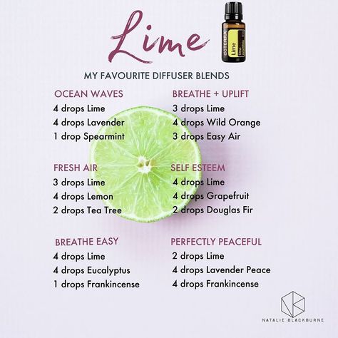 Natalie Blackburne on Instagram: “LIME! A gorgeous smelling, uplifting citrus oil that blends well with so many other oils. 😍 We find it really good in respiratory or get…” Natalie Blackburn, Doterra Lime, Doterra Oils Recipes, Doterra Blends, Doterra Diffuser, Săpunuri Handmade, Doterra Oil, Doterra Essential Oils Recipes, Essential Oils For Pain