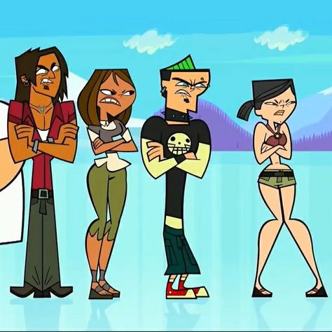 Trent And Courtney, Courtney And Heather, Tdi Oc, Courtney Satella, Clone High, Ed Edd, Drama Total, Red Team, Drama Island