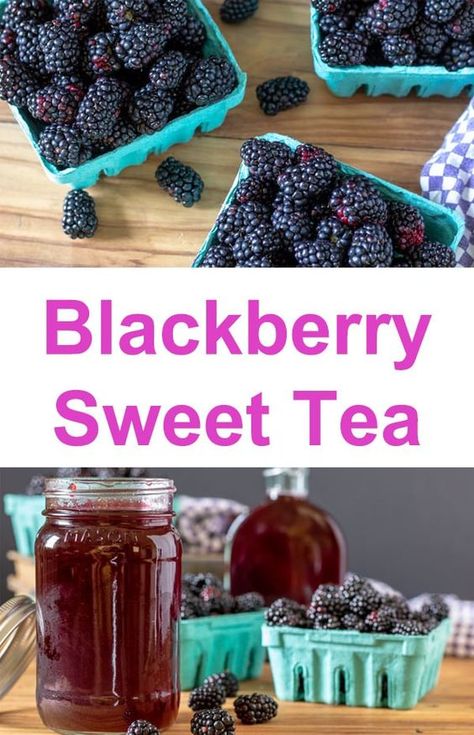 Blackberry Simple Syrup, Blueberry Spinach Smoothie, Blackberry Tea, Sweet Tea Recipes, Tea Drink Recipes, Southern Sweet Tea, Blackberry Recipes, Make Simple Syrup, Drink Recipes Nonalcoholic