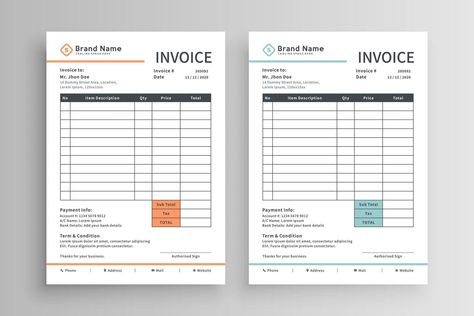 invoice template design Invoice Design Template, Invoice Template Word, Bill Template, Invoice Design, Receipt Template, Graphic Design Agency, Educational Apps, Invoice Template, Book Template