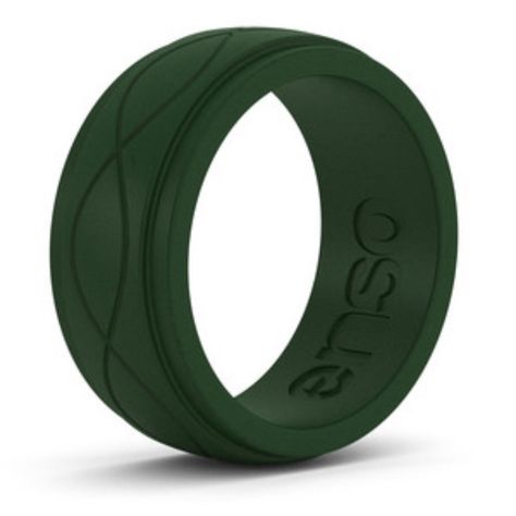 Enso Rings Men’s Infinity Silicone Ring Hypoallergenic Wedding Band For Men Comfortable Band For Active Lifestyle 9mm Wide, 2.25mm Thick Slightly Thicker Than The Ultralite Ring, And Featuring A Raised Inner Band With A Beautiful Infinity Pattern, This Ring Looks Just As Good With A Suit As It Does With Gym Shorts. Size: Men's 8 Color: Forest Green New & Has Never Been Used - Will Be Shipped To You In Mesh Bag. Comes From A Smoke Free Home Silicone Rings Wedding Bands, Infinity Pattern, Enso Rings, Wedding Band For Men, Rings Men, Stainless Steel Cross Pendant, Bullet Necklace, White Buffalo Turquoise, Silicone Ring