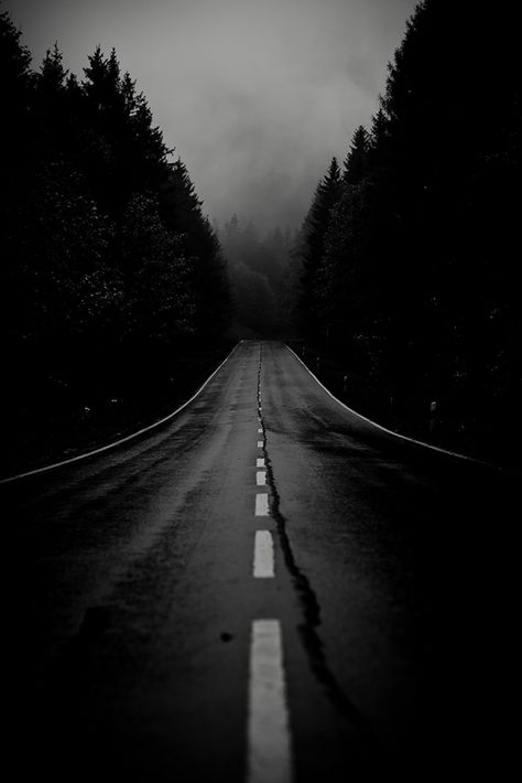 All these Places had their Moments. on Behance Image Sombre, Dark Forest Aesthetic, Dark Landscape, Road Photography, Photo Noir, Highway To Hell, Dark Phone Wallpapers, Dark Pictures, Dark Wallpaper Iphone