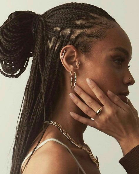 Box Braids Hairstyles For Black Women, Girls Braids, Braided Hairstyles For Black Women, Box Braids Hairstyles, Braids For Black Hair, Afro Hairstyles, Aesthetic Hair, Braid Styles, Pretty Hairstyles