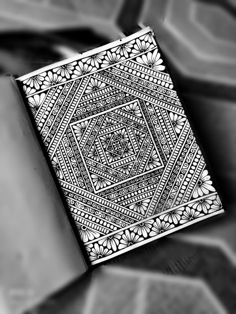 Square Mandala Design Pattern, Drawing For Relaxation, Mandala Square Drawing, Mandala Square Design, Rectangle Mandala Design, Mandala Art In Square, Square Mandala Drawing, Square Mandala Art, Relaxing Drawing Ideas