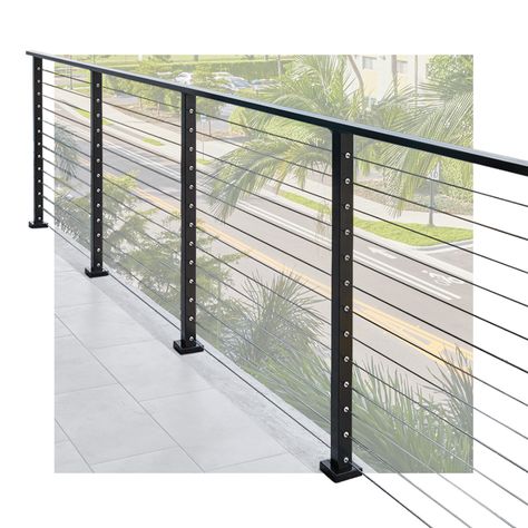 Cable Railing Systems for Decks, Stairs & Balcony | Viewrail Stairs Balcony, Cable Railing Deck, Indoor Railing, Modern Railing, Modern Stair Railing, Deck Railing Design, Metal Handrails, Cable Railing Systems, Balcony Railing Design