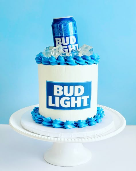 #beercake #budlight #budlightcake #birthdaycake #beer Bud Light Birthday Cake, Bud Light Cakes For Men, Budlight Cakes For Men, Budlight Cakes, Bud Light Beer Cake, Budlight Beer Cake, Bud Light Birthday, Modelo Beer Cake, Beer Cakes For Men