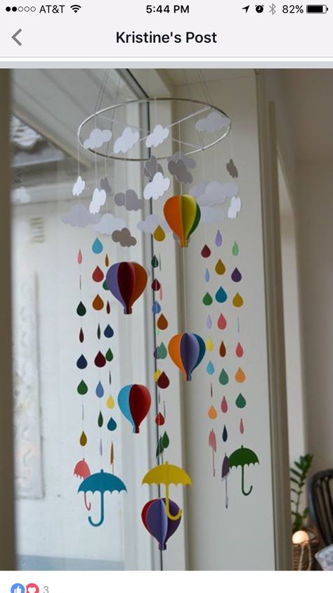 Classroom Mobiles, Roof Hanging Decoration For School, Classroom Ceiling Decorations, Infant Room Daycare, Classroom Ceiling, Diy Cement Planters, Roof Decoration, Kindergarten Decorations, School Board Decoration