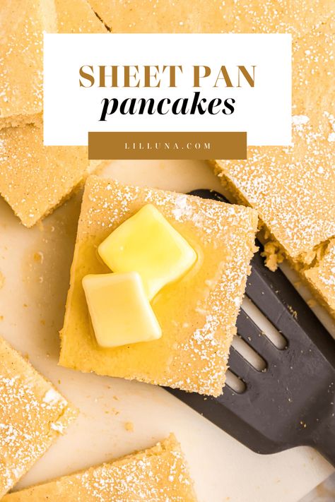 These simple sheet pan pancakes are quick, easy, and perfect for feeding a crowd. Just add your favorite toppings and enjoy! #sheetpanpancakes #pancakes #breakfast #pancakerecipe Sheet Cake Pancakes, Pancakes For A Crowd, Thanksgiving Brunch Recipes, Sheet Pan Pancakes, Pan Pancakes, Cake Pancakes, Thanksgiving Brunch, Pancakes Breakfast, Feeding A Crowd