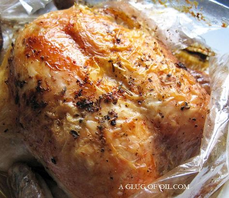 Bag Roasted Chicken Roast Chicken In A Bag, Whole Chicken In Oven, Slow Roast Chicken, Chicken In Oven, Chicken Thighs In Oven, Oven Roasted Whole Chicken, Oven Bag, Braised Chicken Breast, Cooking Whole Chicken